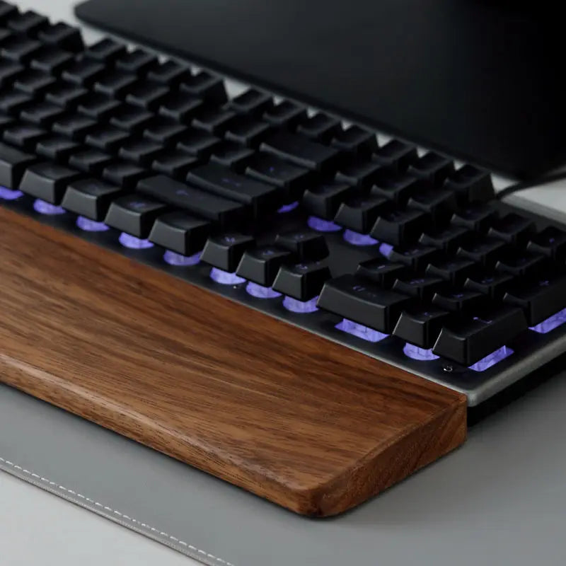 Walnut Wood Keyboard Wrist Rest Palm Pad Mechanical Ergonomic 87/98/104/108 Key Suitable For