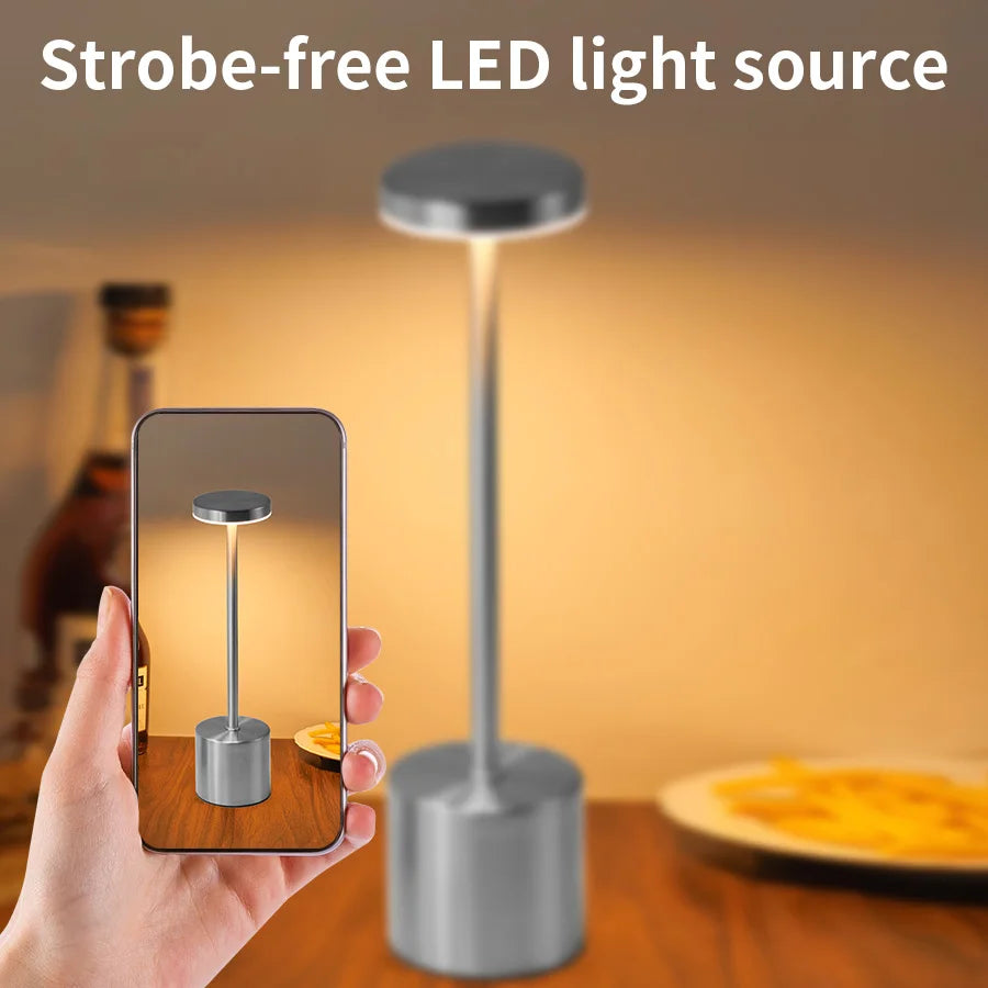 USB Rechargeable Desk Lamp – Touch Stepless Dimmer 3 Colour Modes
