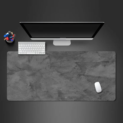 Gray Stitched-Edge Gaming Mouse Pad Superior Control Surface Non-Slip Rubber Base