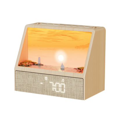 Sunrise Alarm Clock Table Light White Noise Wake Up With Soothing Sounds Bluetooth Sleep Aid Night