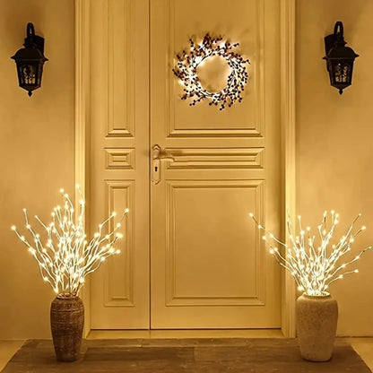 LED Birch Branch Fairy Lights Ambient Lighting Home Decor 20 Warm LEDs Battery Powered