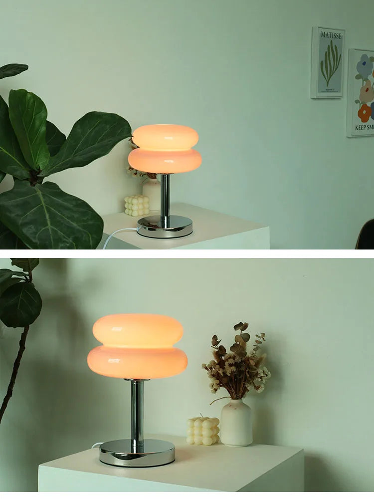 Macaron Dimmable Glass Bedside Lamp