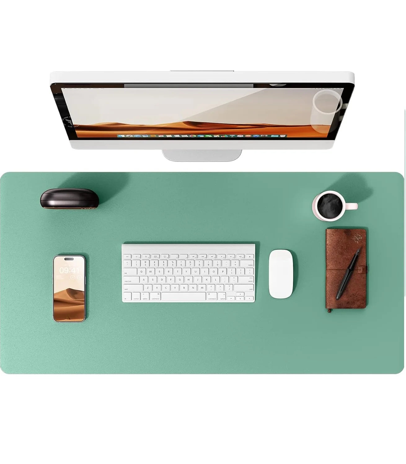 PU Leather Desk Mat – Large Non-Slip Waterproof Office Mouse Pad