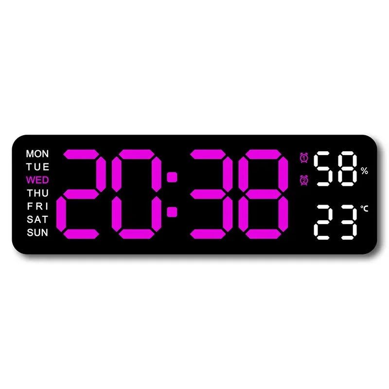 9" LED Digital Wall & Alarm Clock