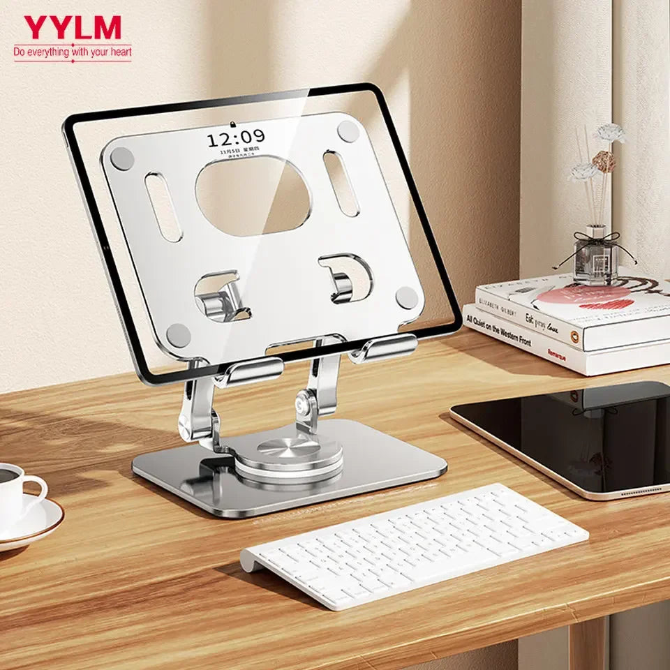 360° Rotating Tablet Stand – Foldable Aluminium iPad Holder