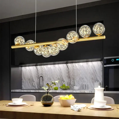 Nordic LED Ceiling Chandelier Living Room Kitchen Office Head Modern Hanging Light Fixture