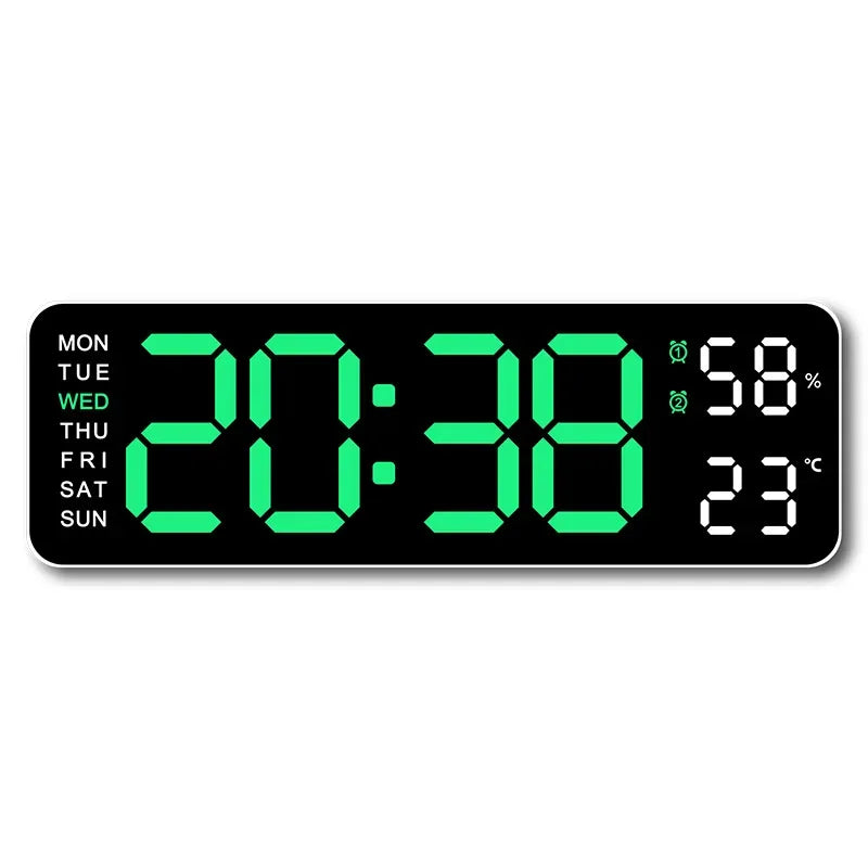 9" LED Digital Wall & Alarm Clock