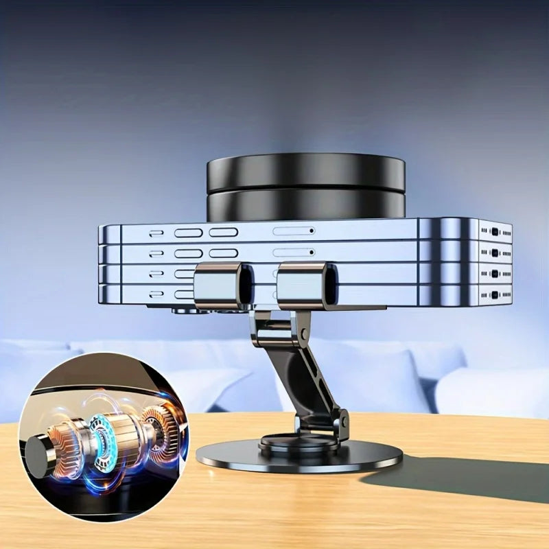 360° Rotating Phone Stand – Foldable Aluminium Desk Holder