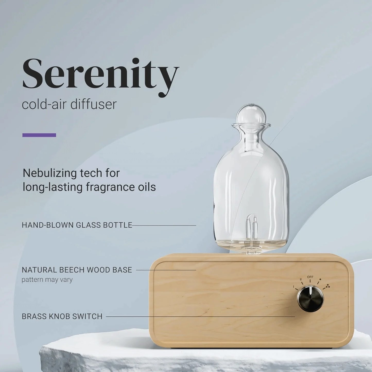 Nebulizing Essential Oil Diffuser – Wireless Waterless Aromatherapy