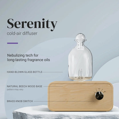 Wireless Nebulizing Essential Oil Diffuser Aromatherapy Home Decor Waterless Wood Glass Portable