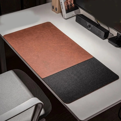Durable Portable Retro Mousepad PVC Leather Large Esports Table Mat Double-sided Non-slip Mouse