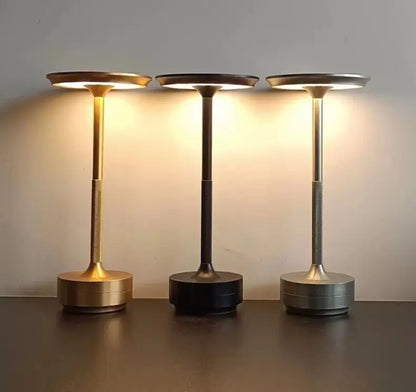 Aluminum Rechargeable LED Desk Lamp Dimmable Touch Portable Retro Atmosphere Bedside Night Light