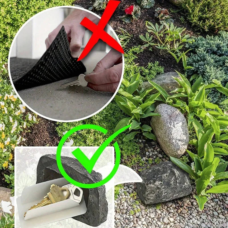 Fake Rock Key Hider Outdoor Garden Stone Hidden Key Box
