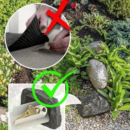 Fake Rock Key Hider Outdoor Garden Stone Hidden Key Box