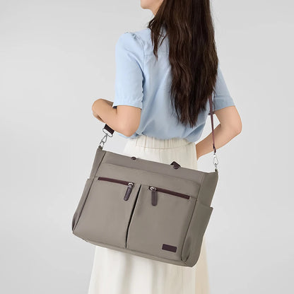 Nylon Ladies Laptop Bag Lightweight Shoulder Briefcase