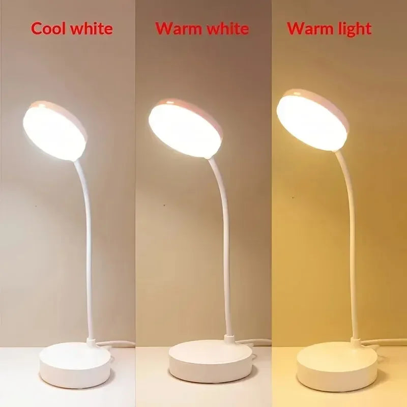 LED Desk Lamp – 3-Level Touch Dimmer Night Light for Study & Office