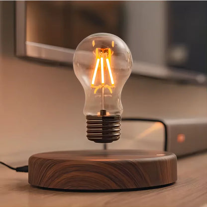 Magnetic Levitation Floating Lamp LED Bulb Futuristic Desk Decor Warm Ambient Glow