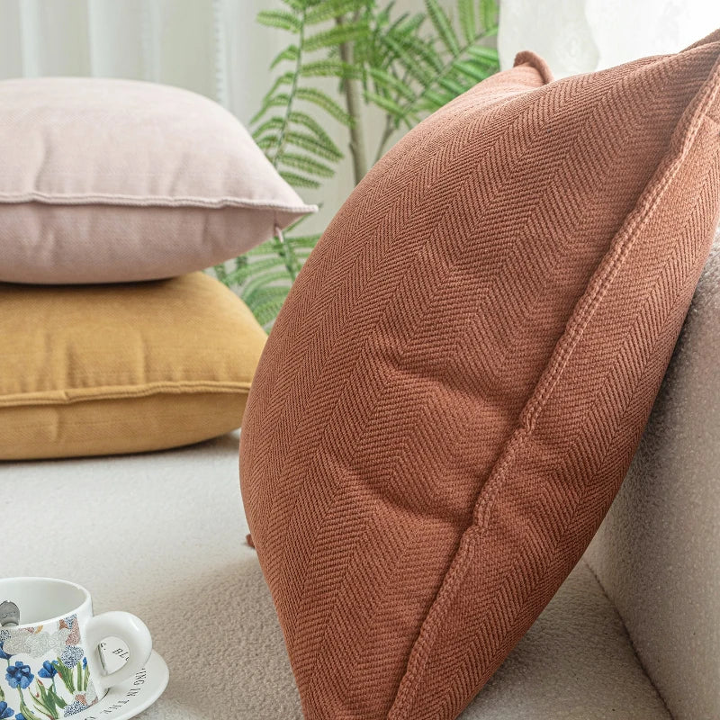 50x70/60x80/70x70CM Large Size Throw Pillow Cover Stripe Solid Waist Cushion Decor Home Decorative