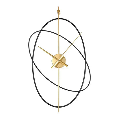 Simple Iron Wall Clock Metal Oval Clocks Home Decor Modern Design Art Silent Paint Craft Living