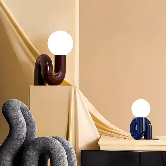 Nordic Scandinavian Minimalist Glass Desk Lamp Bedroom Decor Indoor Lighting Frosted Shade