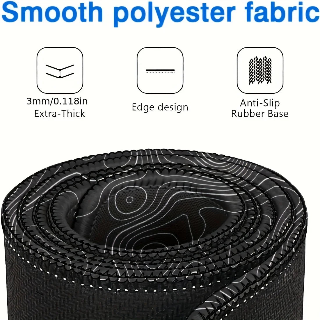 Large Extended Mouse Pad – Non-Slip Rubber Stitched Edge Desk Mat