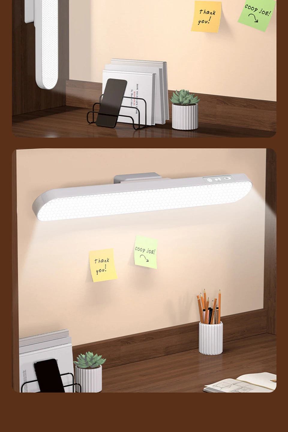 LED Magnetic Under Cabinet Light – USB Rechargeable Dimmable Strip