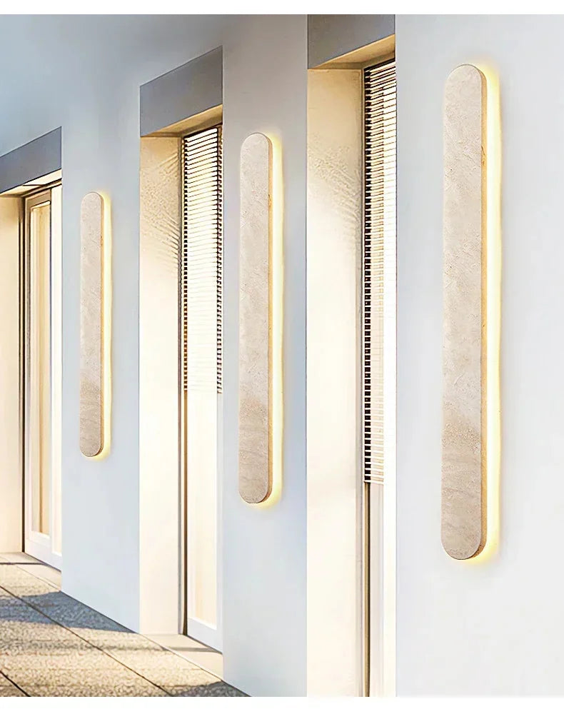 Travertine LED Wall Light Waterproof Outdoor Linear Lamp