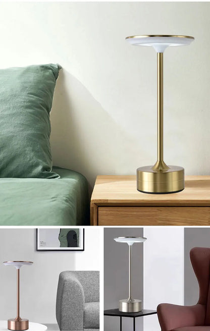 Rechargeable LED Table Lamp Touch Sensor Night Light Portable Cordless Bedroom Reading Desk