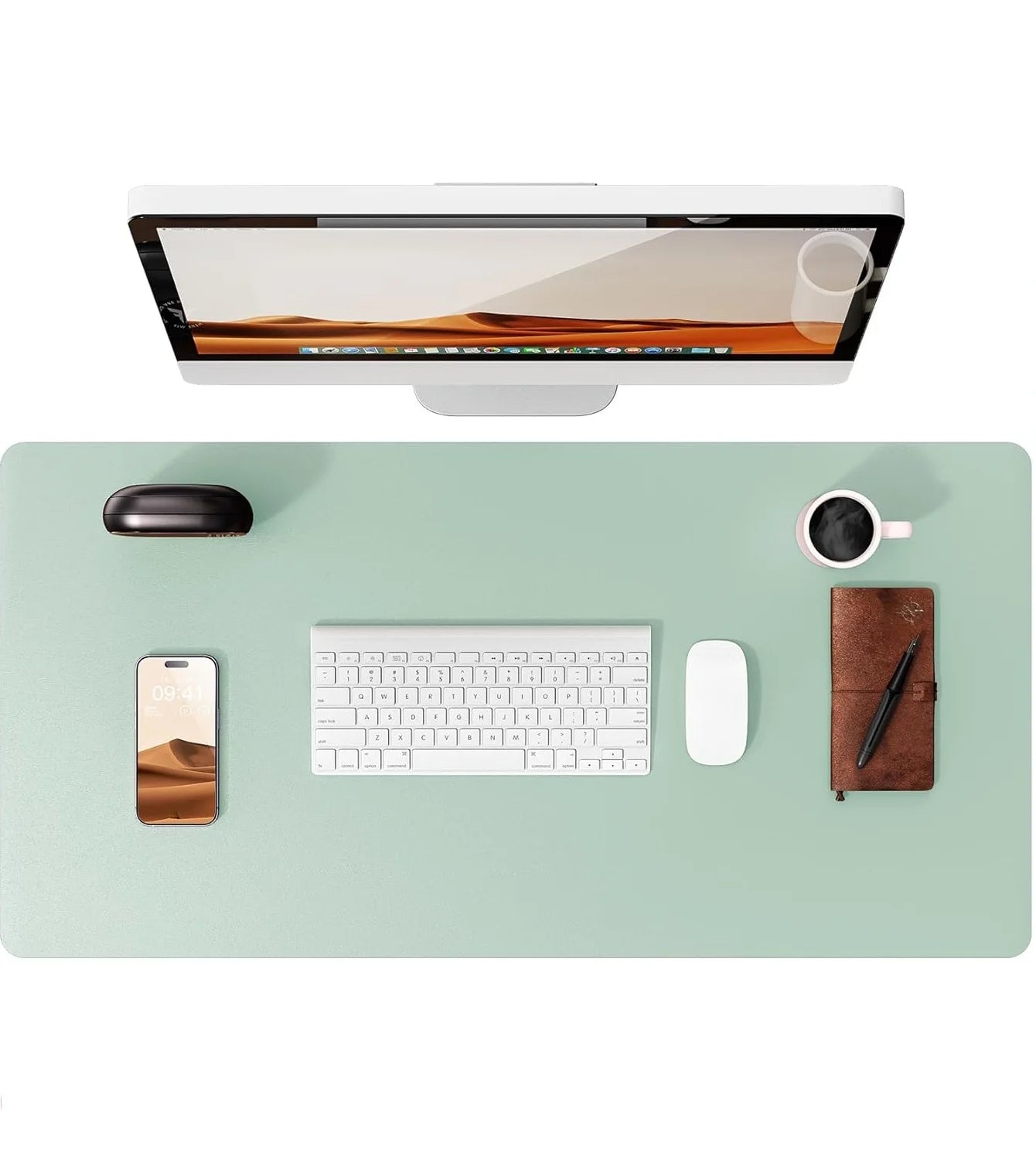 PU Leather Desk Mat – Large Non-Slip Waterproof Office Mouse Pad