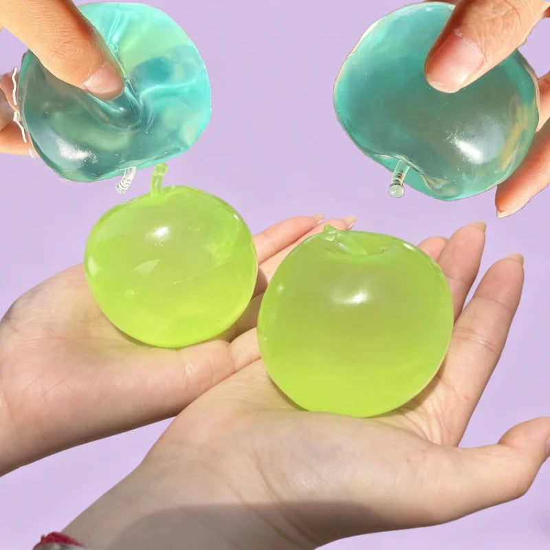 Moldable Apple Squishy Stress Ball Fidget Kawaii Party Favor Kids and Adults Desk Sensory