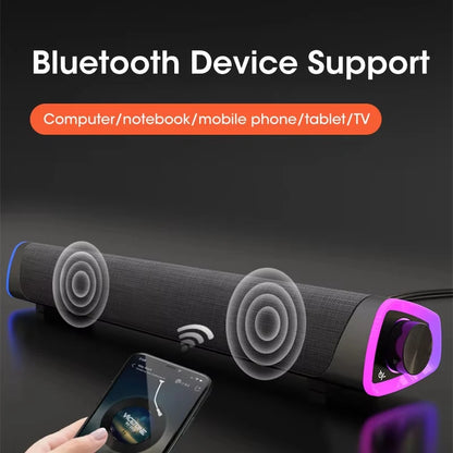 Bluetooth Computer Speaker Bar USB Soundbar Desk Accessory