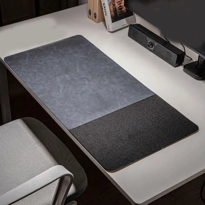 Durable Portable Retro Mousepad PVC Leather Large Esports Table Mat Double-sided Non-slip Mouse