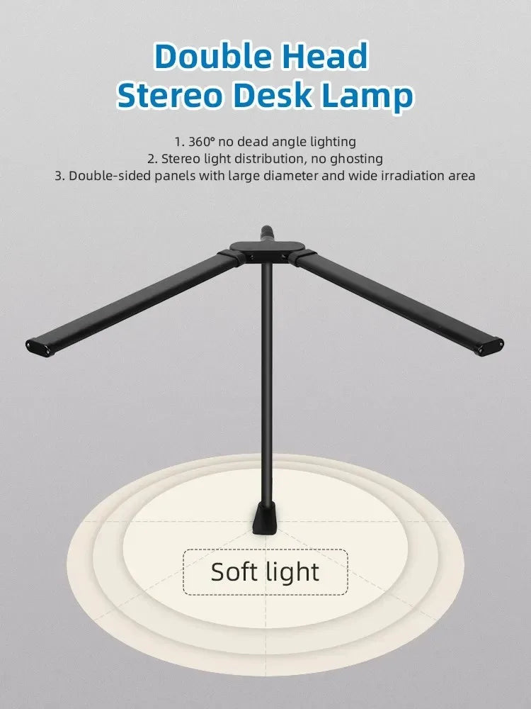 LED Architect Desk Lamp – Double Head Gooseneck 5 Colour Dimmer