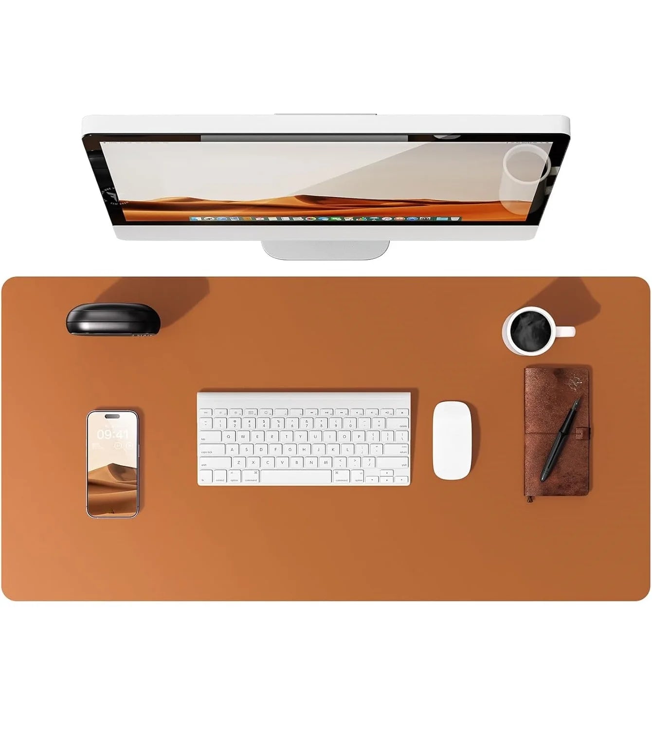 PU Leather Desk Mat – Large Non-Slip Waterproof Office Mouse Pad