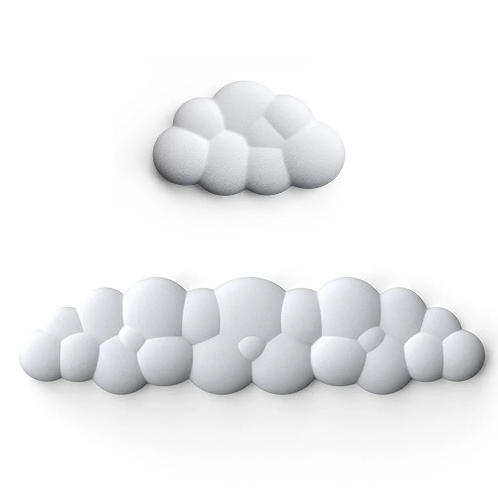Cloud Wrist Rest Mouse Pad – Anti-Slip Ergonomic Keyboard Support