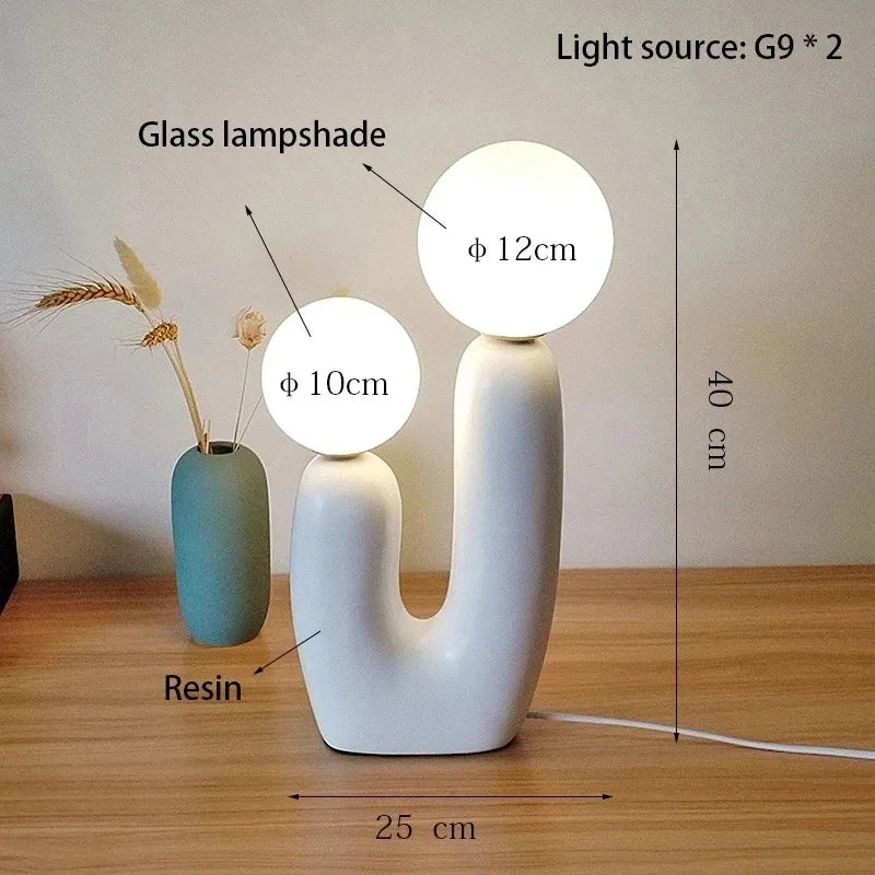 Nordic Art Glass Table Lamp