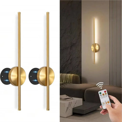Magnetic Rechargeable LED Wall Lamp Wireless Black Gold Dimmable Living Room Bedroom Hallway Light