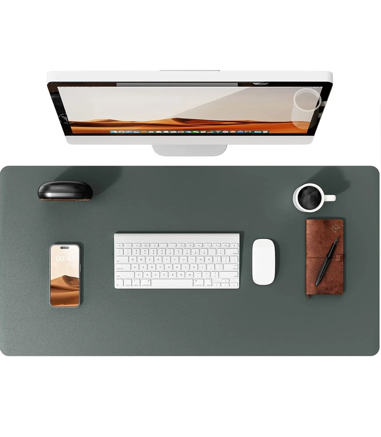 PU Leather Desk Mat – Large Non-Slip Waterproof Office Mouse Pad
