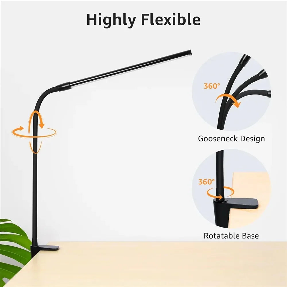 LED Architect Desk Lamp – Double Head Gooseneck 5 Colour Dimmer