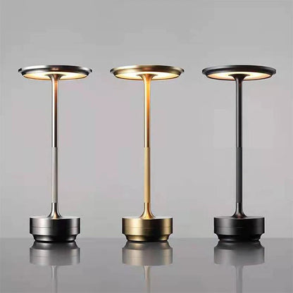 Aluminum Rechargeable LED Desk Lamp Dimmable Touch Portable Retro Atmosphere Bedside Night Light