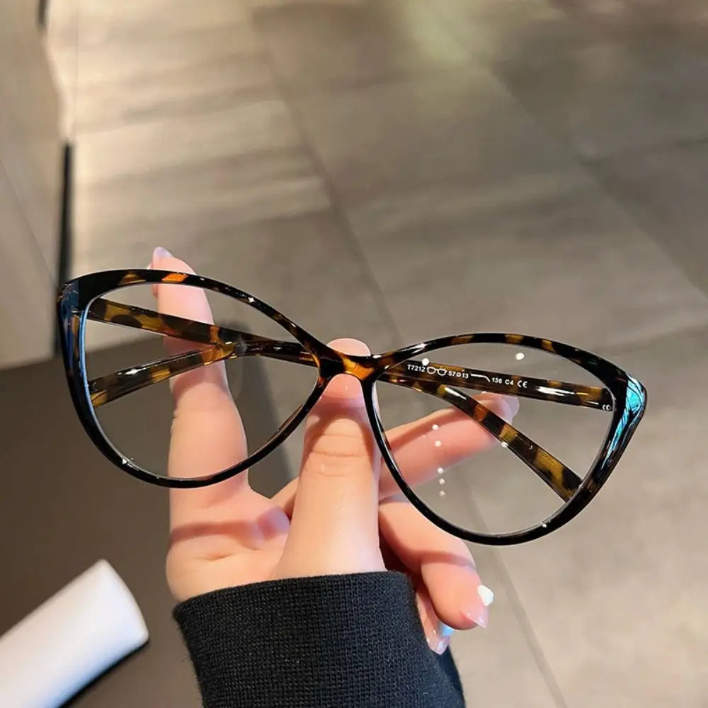 Y2K Retro Oval Frame Glasses Women Female Sweet Cool Eyewear Trend Reading Computer Anti Blue