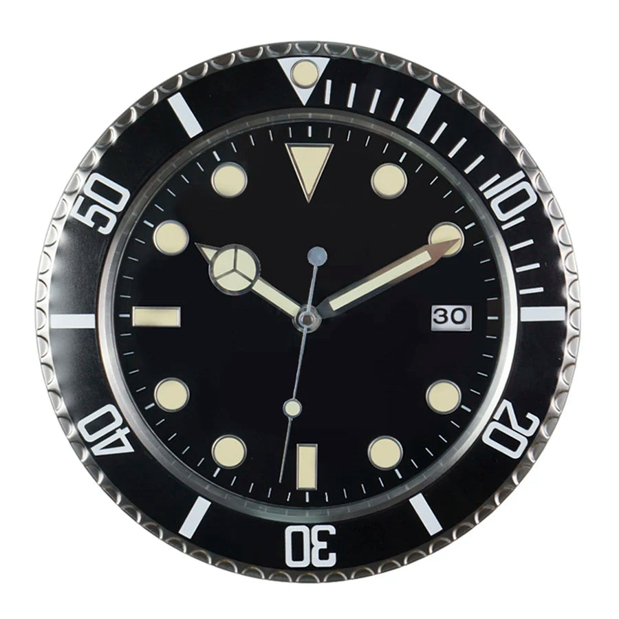 34cm Luxury Metal Sunburst Wall Clock