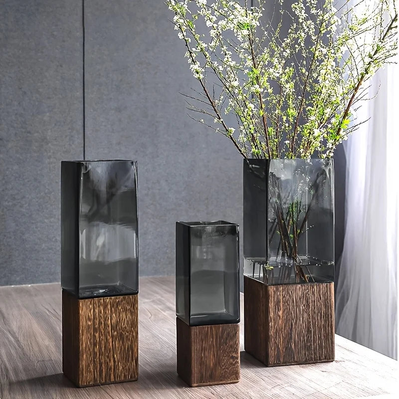Nordic Acrylic Vase with Base Table Centerpiece Living Room Party Decoration Flower Holder Gift