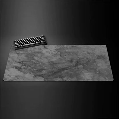Gray Stitched-Edge Gaming Mouse Pad Superior Control Surface Non-Slip Rubber Base