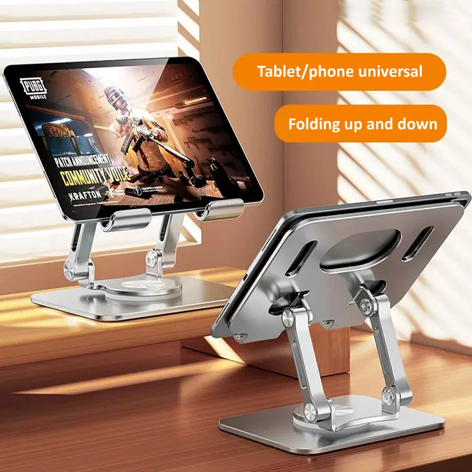 360° Rotating Tablet Stand – Foldable Aluminium iPad Holder