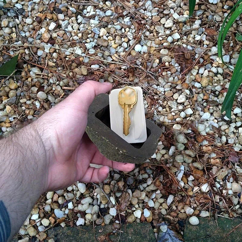 Fake Rock Key Hider Outdoor Garden Stone Hidden Key Box