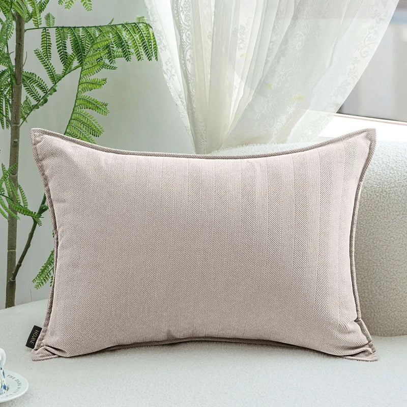 50x70/60x80/70x70CM Large Size Throw Pillow Cover Stripe Solid Waist Cushion Decor Home Decorative
