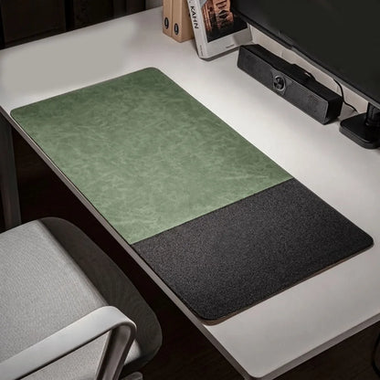 Durable Portable Retro Mousepad PVC Leather Large Esports Table Mat Double-sided Non-slip Mouse