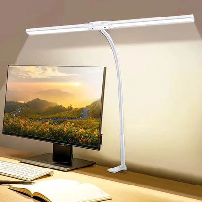 Double Head LED Architect Desk Lamp Dimmable Home Office Indoor Lighting Aluminium Adjustable