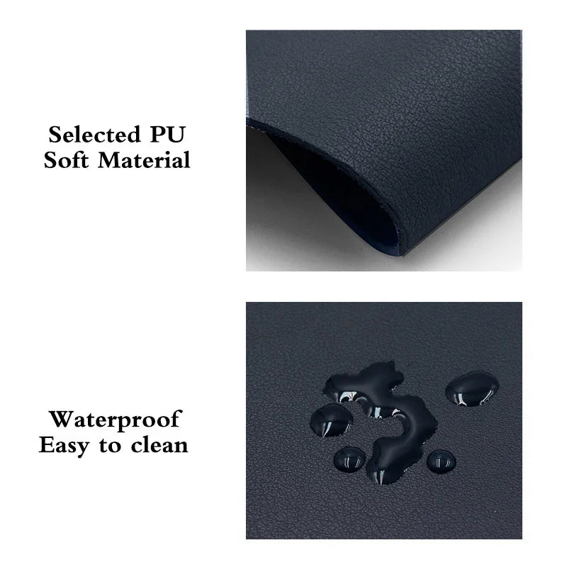 Small PU Leather Mouse Pad – Non-Slip Waterproof Desktop Mat